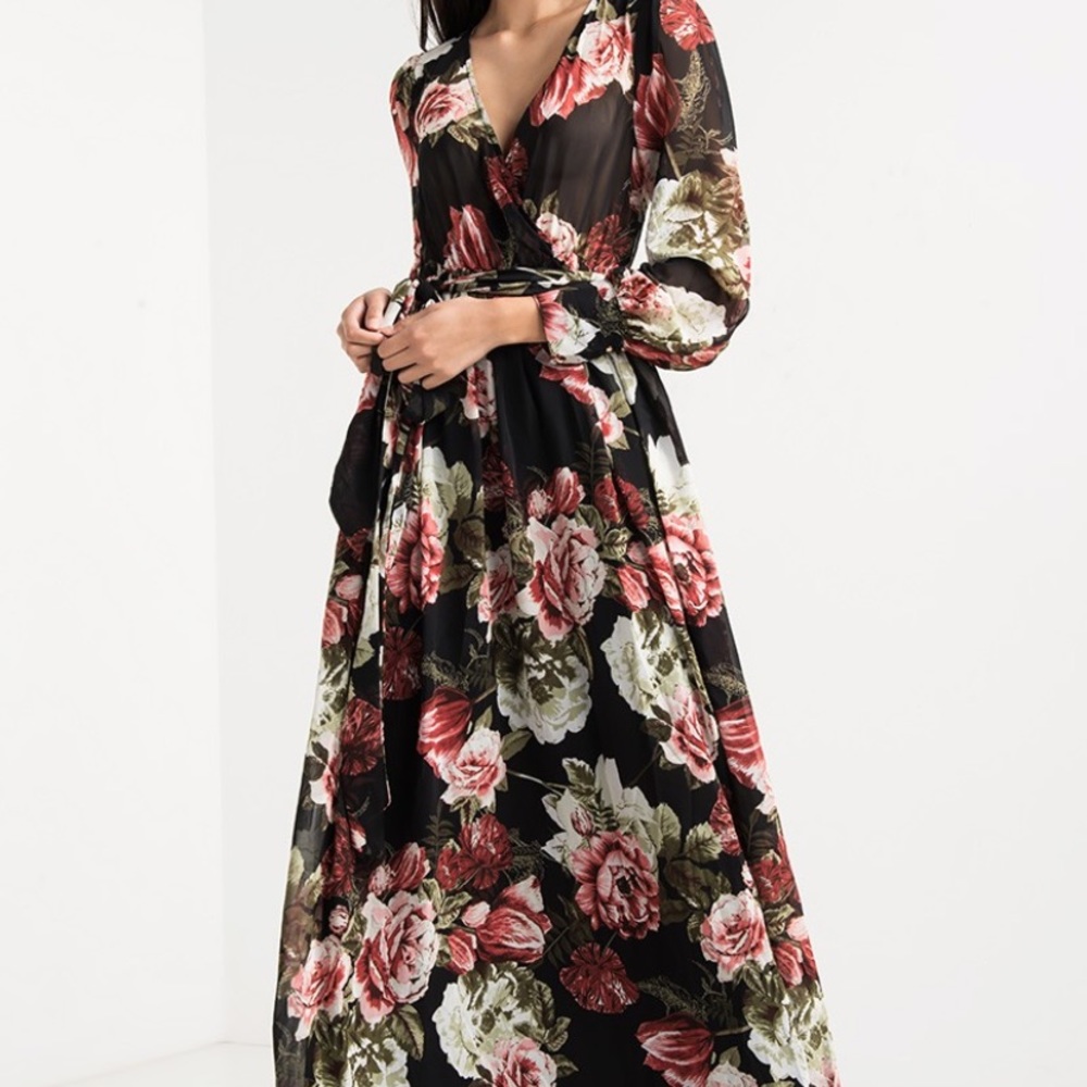 Akira floral maxi dress